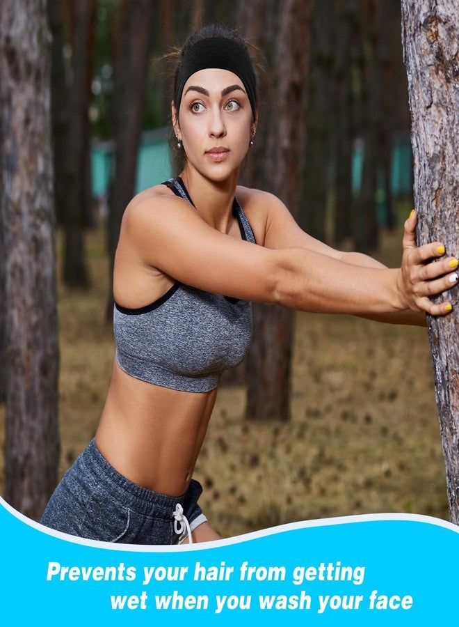 RITOPER Headbands for Women Non Slip, Wide Workout Headband Cotton Black White Head Bands Hair Bands for Women's Hair, Thick Headbands Head Wraps for Fashion, Yoga, Running, Spa Day, Party, Travel - Image 5